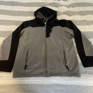 Lands' End Men's Two-Tone Gray and Black Performance Jacket